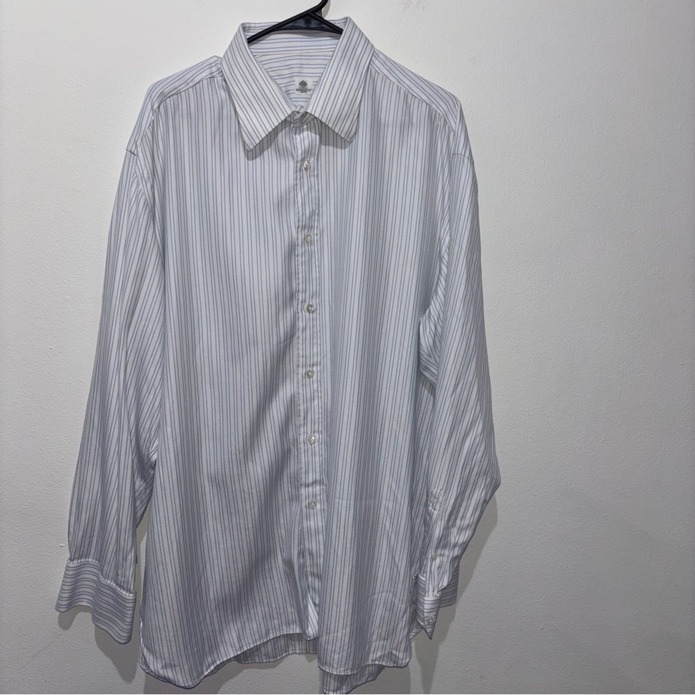 Borrelli Light Blue Dress Shirt Size 17.5/44
